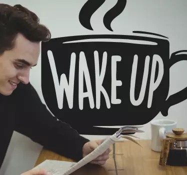 Etichete animale citat motivațional pentru cafea - TenStickers