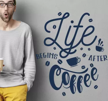 Etichete animale existența dincolo de cafea - TenStickers
