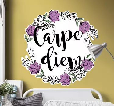 Etichete animale frază inspirațională florală - TenStickers