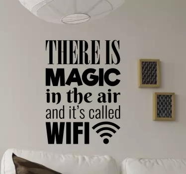 Etichete animale magie în aer numită wifi - TenStickers