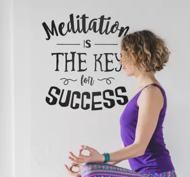 Etichete animale meditația este cheia succesului - TenStickers