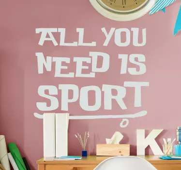 Etichete animale tot ce ai nevoie este sportul - TenStickers