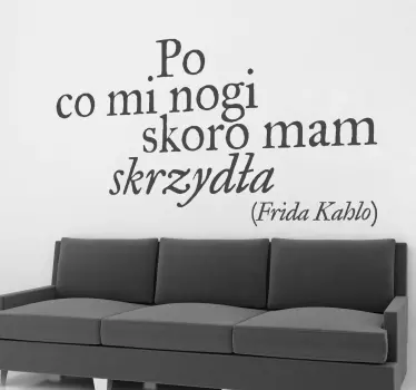 Etichete animale vinilo decorativo frase frida kahlo pl - TenStickers