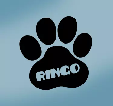 Amprenta de câine cu decalajul peretelui nume - TenStickers