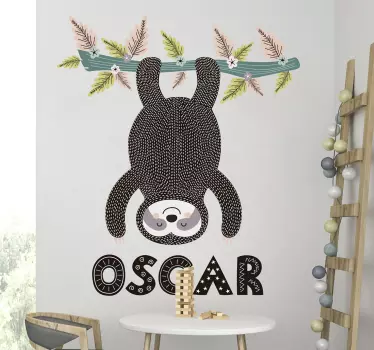 Animal și ramură pentru copii ilustrație artă de zid - TenStickers