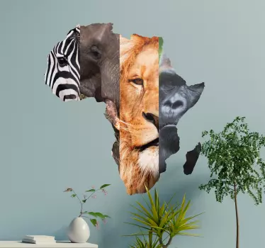 Animale africane autocolant pe perete - TenStickers