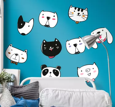 Animale de companie puppy perete decal - TenStickers