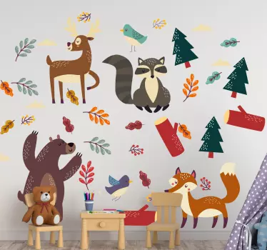 Animalele pentru copii decalc de animale sălbatice - TenStickers