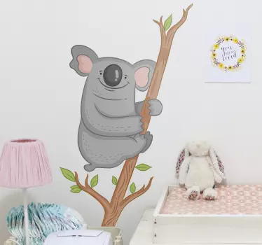 Arta de perete ilustrare ramură koala - TenStickers