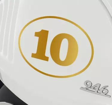 Aur autocolant numărul de vehicul - TenStickers