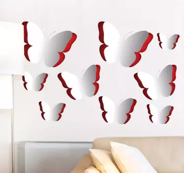 Autocolant 3d fluturi - TenStickers