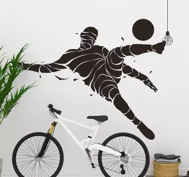 Autocolant abstract de fotbal jucător de fotbal - TenStickers