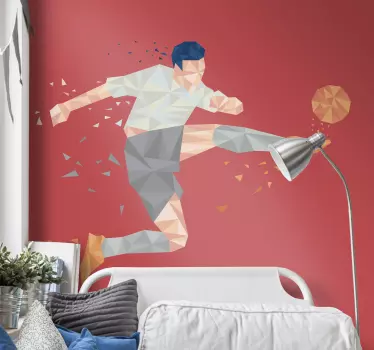 Autocolant abstract de fotbal profesionist de fotbal - TenStickers