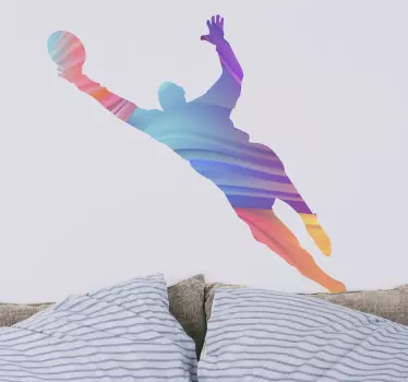 Autocolant abstract fotbal portar - TenStickers