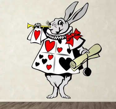 Autocolant alice pentru copii din iepurele minunilor - TenStickers