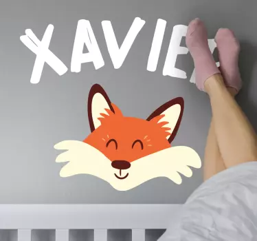 Autocolant animale cap de vulpe jucăuș - TenStickers