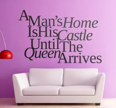 Autocolant acasă castel regina cameră de zi perete decor - TenStickers