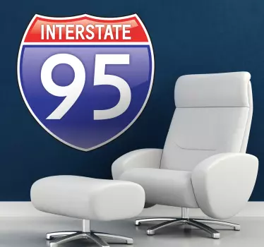 Autocolant autostradă de semn de drum 95 - TenStickers