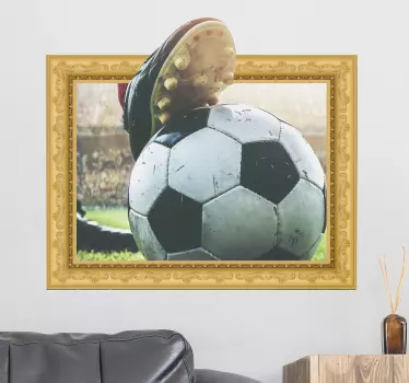Autocolant cadru fotbal 3d - TenStickers