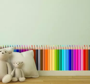 Autocolant creion de perete cu creion de culoare - TenStickers
