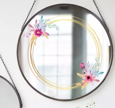 Autocolant cu oglinzi florale - TenStickers