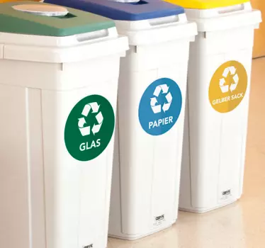 Autocolant cu semn de separare a deșeurilor - TenStickers