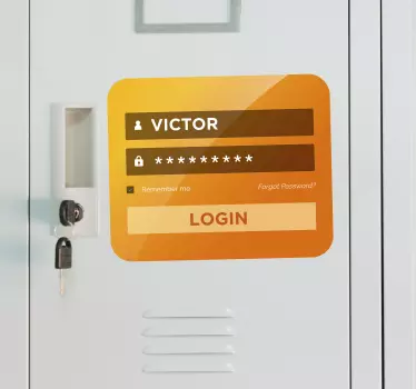 Ușa de autentificare a ușii - TenStickers