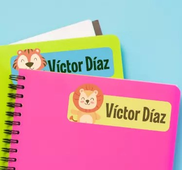 Autocolant de caiet de animale personalizat - TenStickers