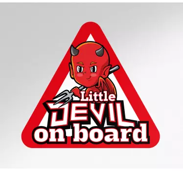 Autocolant de design mic diavol în mașină - TenStickers