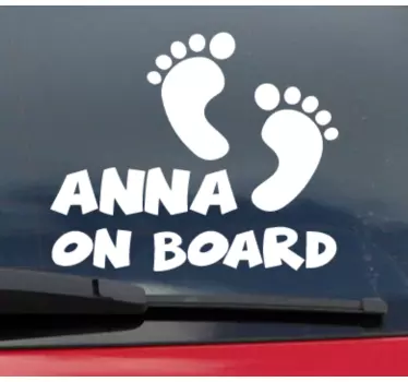 Autocolant de design pentru amprenta bebelușului bebeluș în mașin - TenStickers