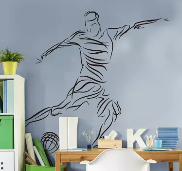 Autocolant de fotbal abstract - TenStickers