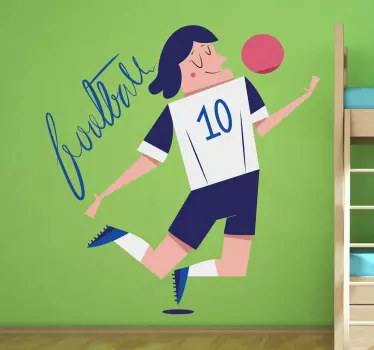 Autocolant de fotbal acțiune jucător de fotbal - TenStickers