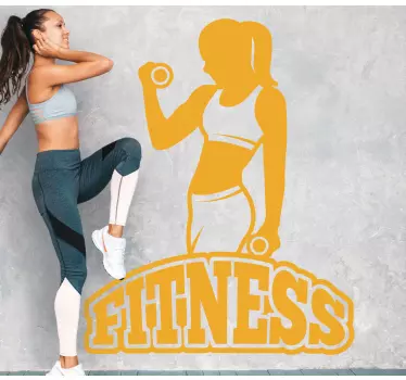 Autocolant de fotbal artă de motivație pentru fitness - TenStickers