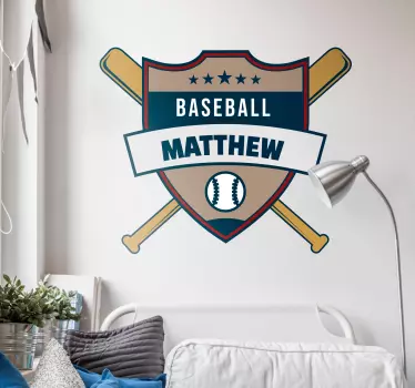 Autocolant de fotbal emblemă a scutului de baseball - TenStickers