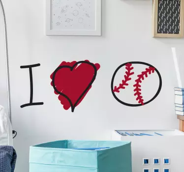 Autocolant de fotbal îmi place baseballul - TenStickers
