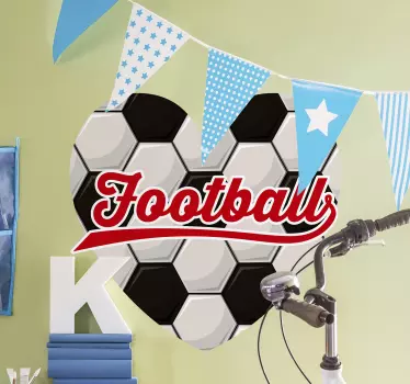 Autocolant de fotbal iubire pentru fotbal - TenStickers