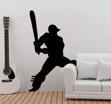 Autocolant de fotbal jucător de cricket swinging - TenStickers