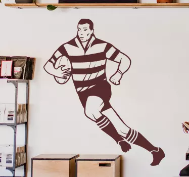 Autocolant de fotbal jucător de rugby dinamic - TenStickers