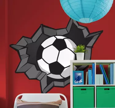 Autocolant de fotbal minge crăpată - TenStickers