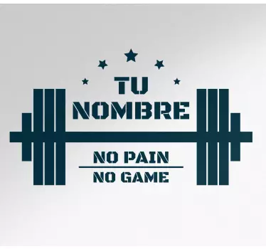 Autocolant de fotbal motivație personalizată pentru haltere - TenStickers