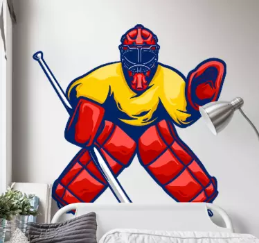 Autocolant de fotbal portar de hochei pe gheață - TenStickers