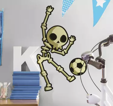 Autocolant de fotbal schelet jucând fotbal - TenStickers