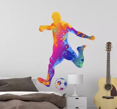 Autocolant de fotbal splash paint - TenStickers