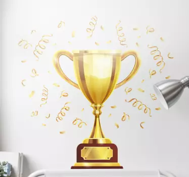 Autocolant de fotbal trofeul victoriei aurii - TenStickers