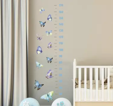 Autocolant de înălțime de fluturi colorate - TenStickers