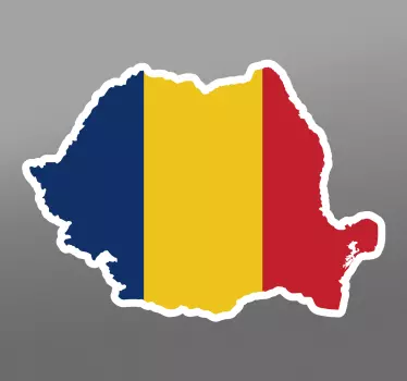 Autocolant pentru locația steagului românesc - TenStickers