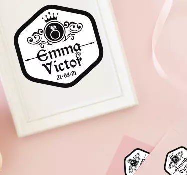 Autocolant de nunta personalizat - TenStickers