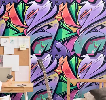 Autocolant de perete colorat graffiti street art - TenStickers