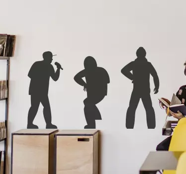 Autocolant de perete cu nuanță de cântăreț rap - TenStickers