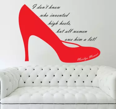 Autocolant de perete cu tocuri marilyn monroe - TenStickers